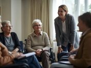 Ältere Menschen im Gespräch