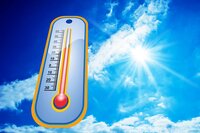 Thermometer in Sommerhitze
